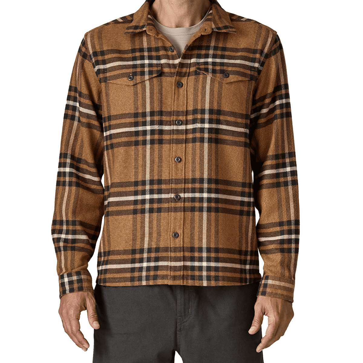 Patagonia Fjord Flannel Skyrta - Deer Brown - Image 2