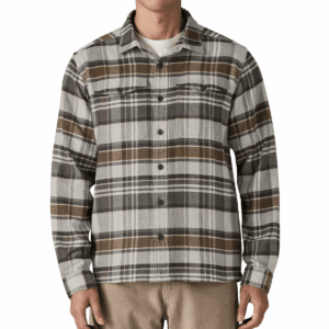 Alternative view of Patagonia Fjord Flannel Skyrta - Salt Grey