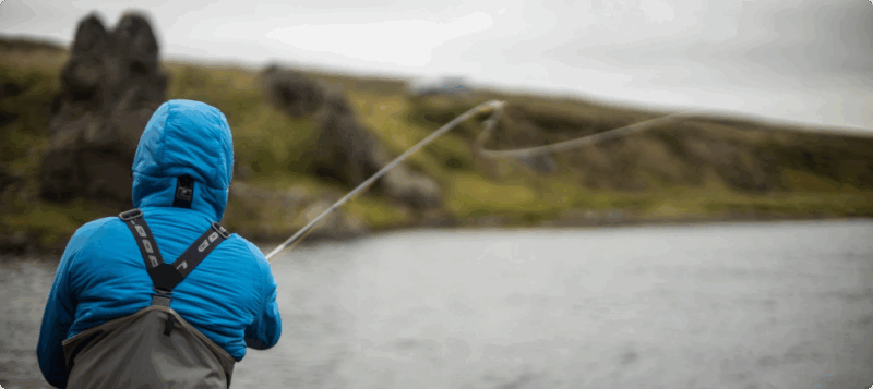 Hvernig á að velja flugustangir, Maður kastar flugustöng