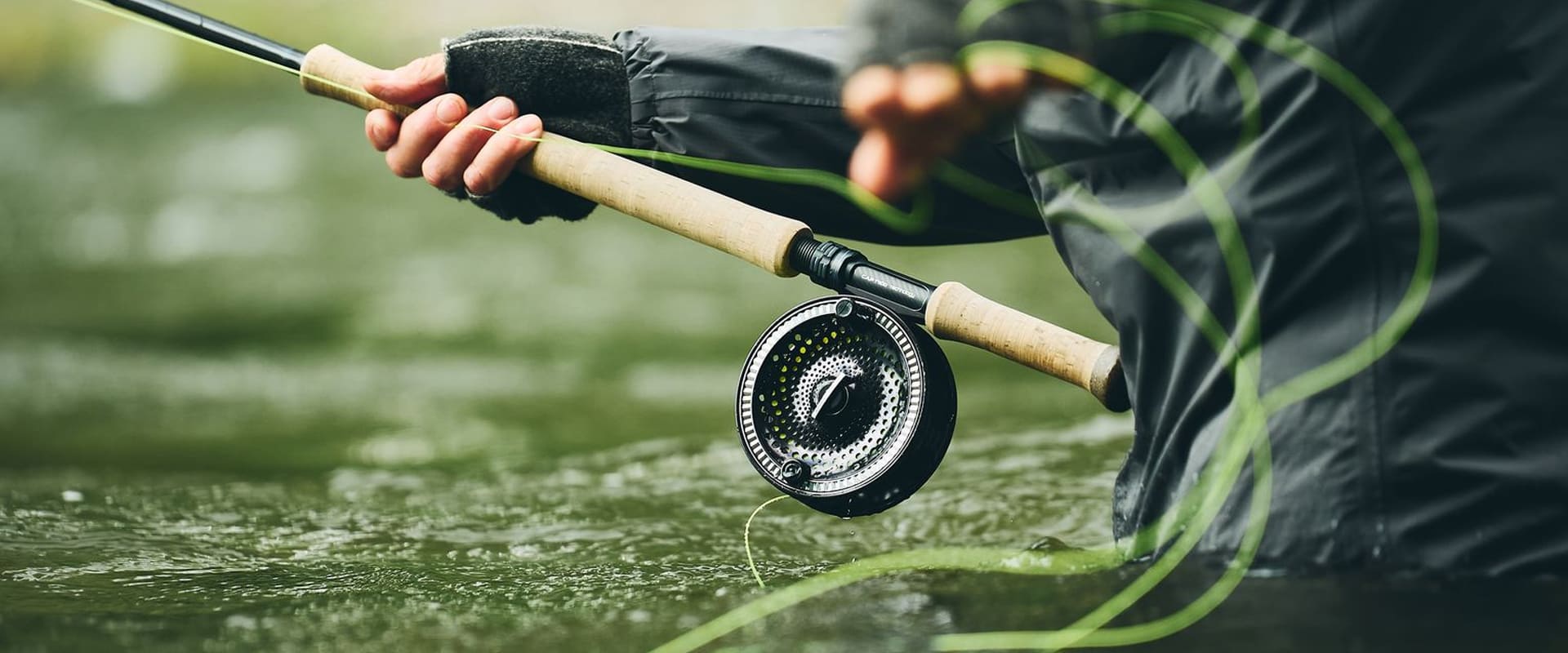 Tvíhendupakkar með stöng, hjóli og línu