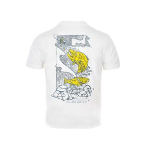 Alternative view of Loop Logo Atlantic Salmon O. White Stuttermabolur